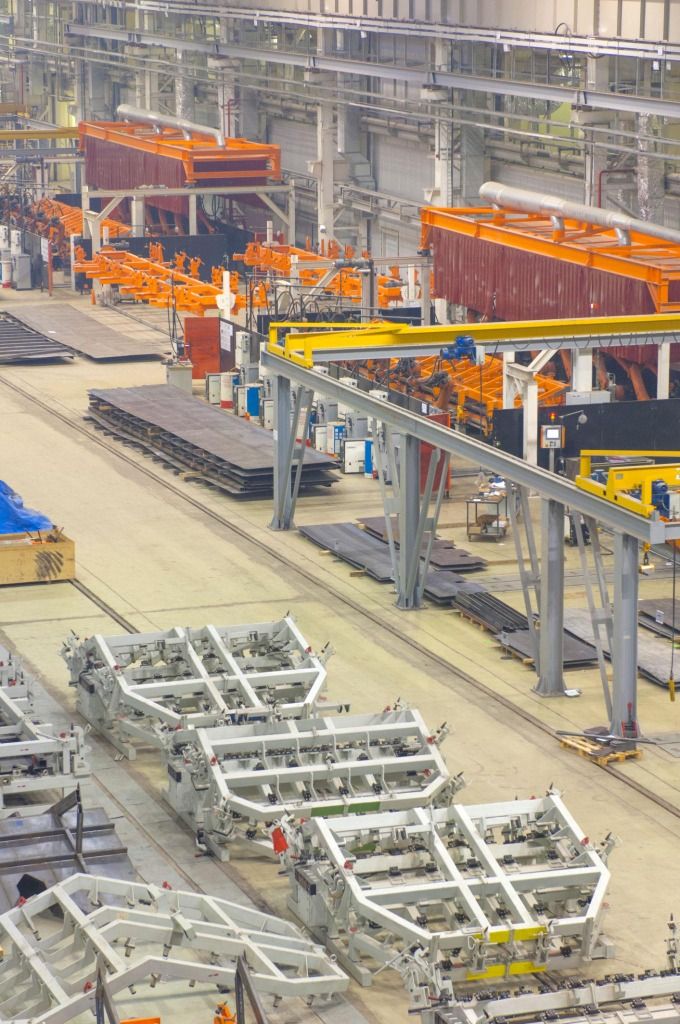 Industrial assembly line floor